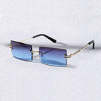 Gold Frame Top Gray Bottom Blue