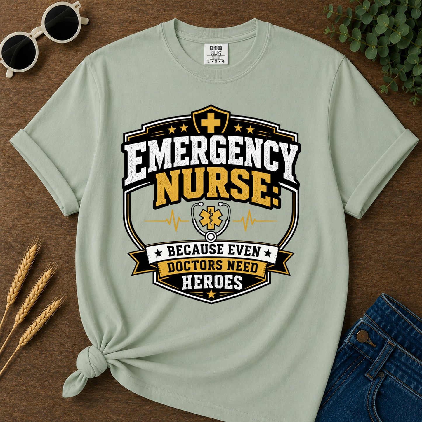 Emergency Nurse T-Shirt - Bay Mockup