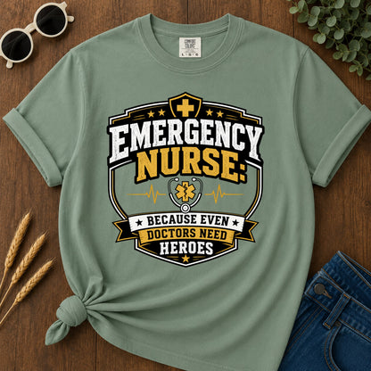 Emergency Nurse T-Shirt - Light Green Mockup