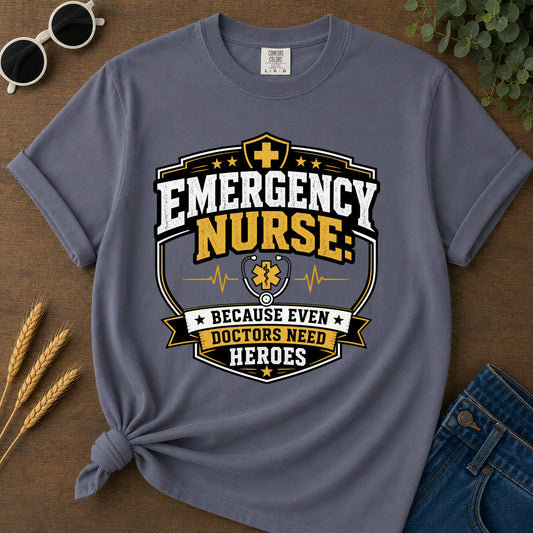 Emergency Nurse T-Shirt - Navy Mockup