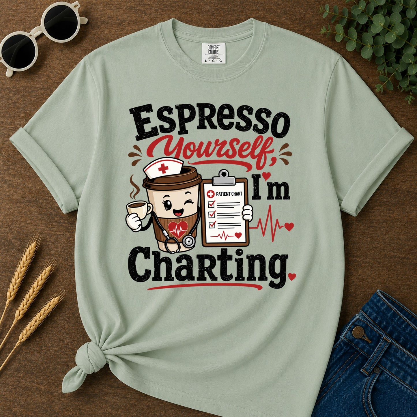 Espresso Yourself T-Shirt - Bay Mockup