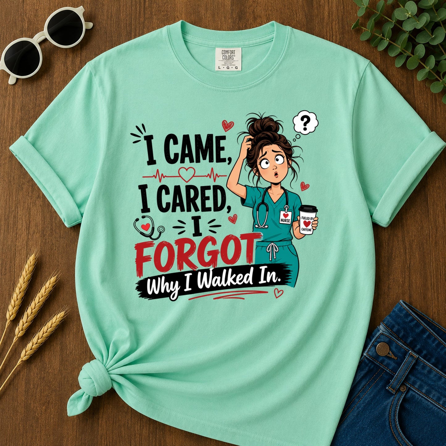 Came Cared T-Shirt - Island Reef Mockup