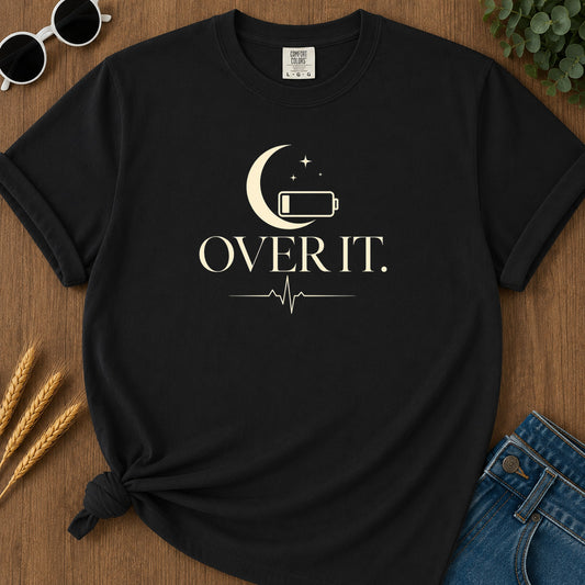 Over It T-Shirt - Black Mockup