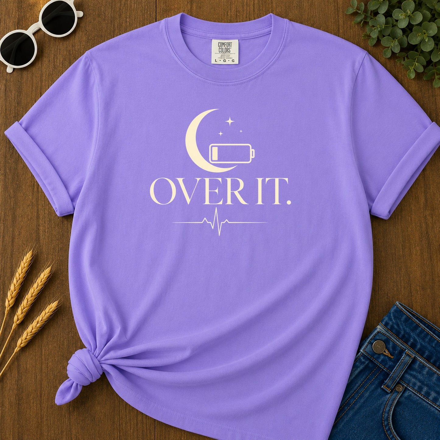 Over It T-Shirt - Violet Mockup