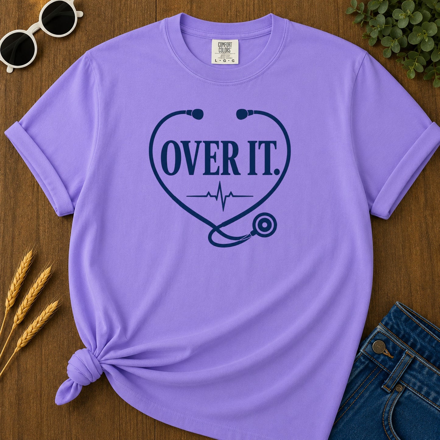 Over It 98 T-Shirt - Violet Mockup