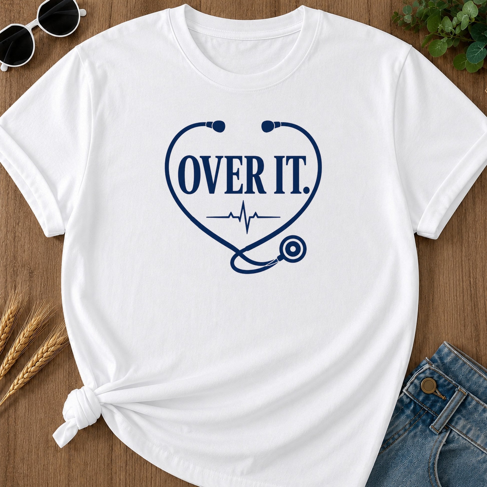Over It 98 T-Shirt - White Mockup