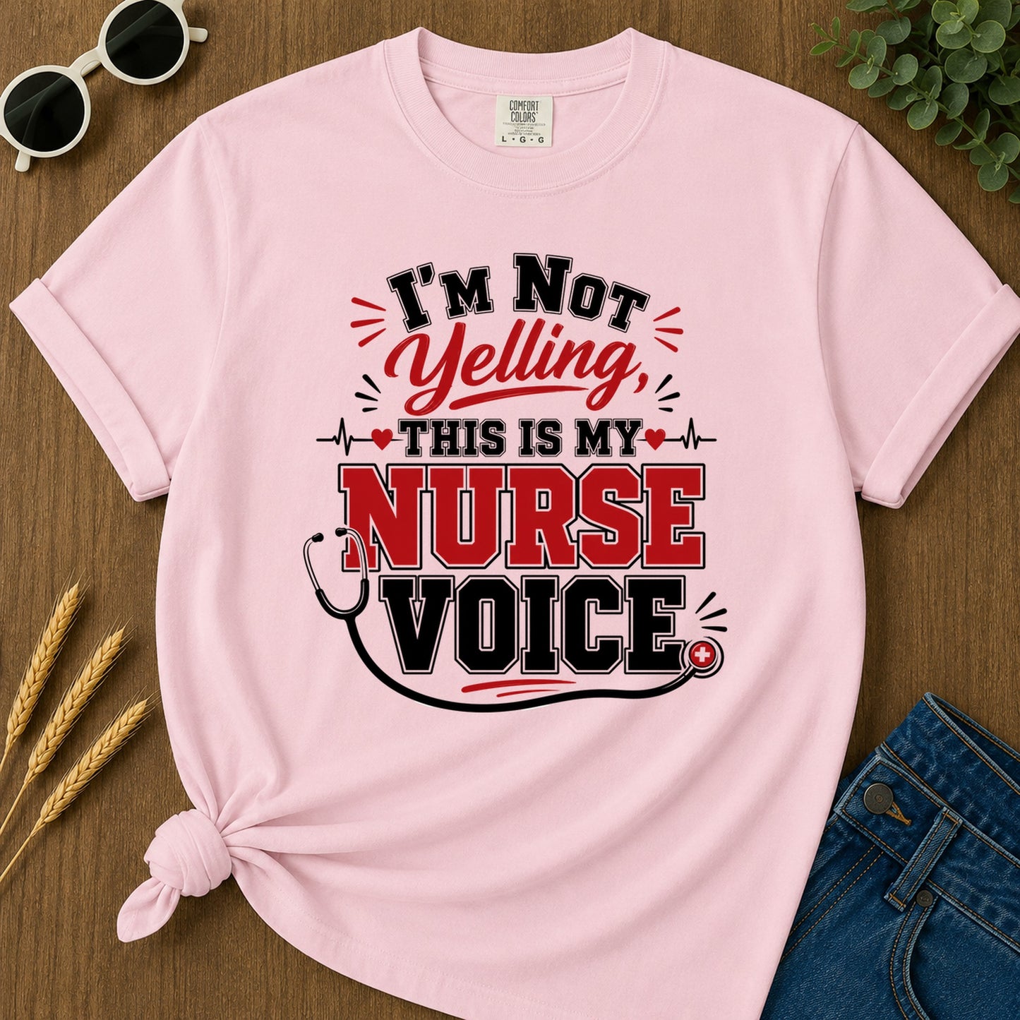 Nurse Voice T-Shirt - Blossom Mockup