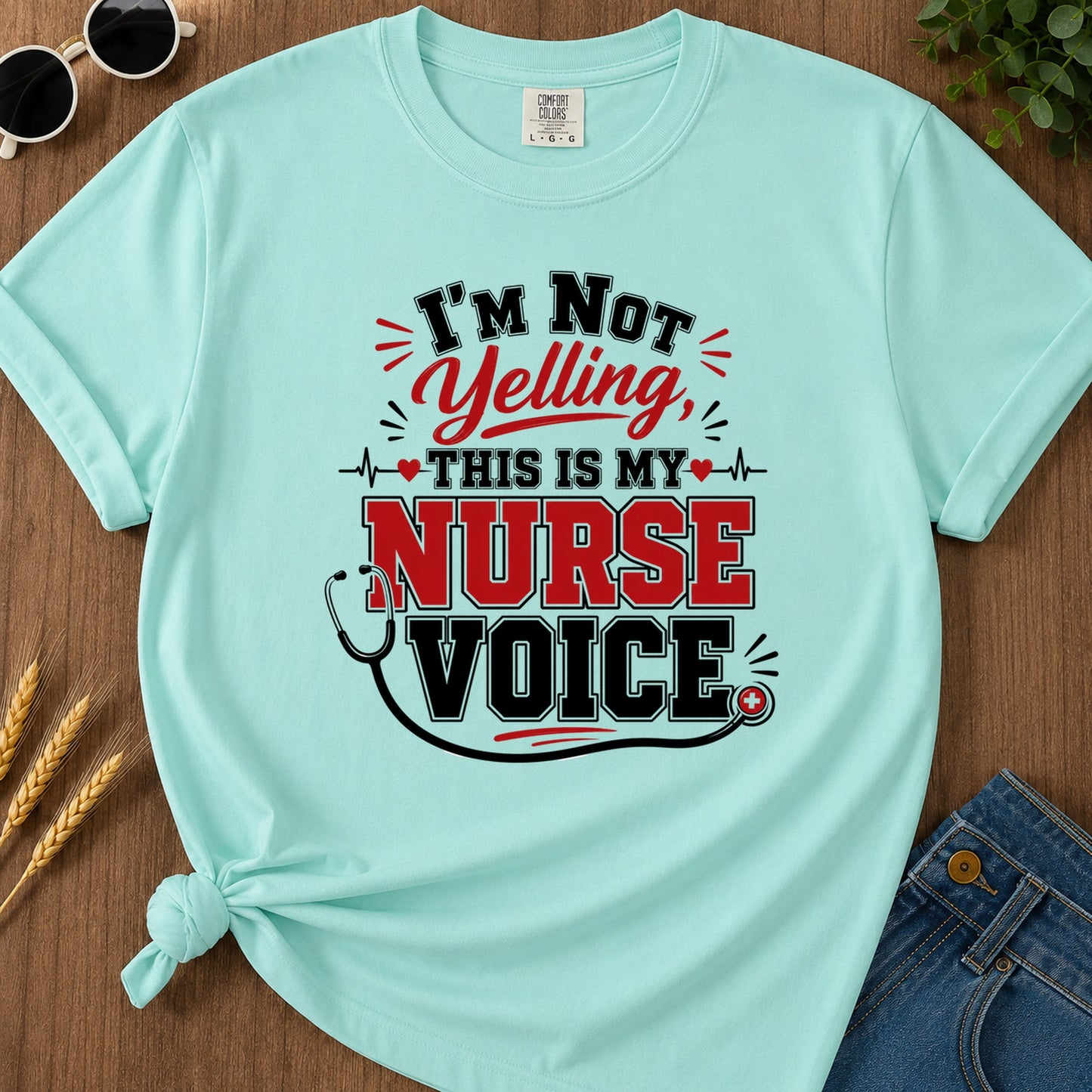 Nurse Voice T-Shirt - Chalky Mint Mockup