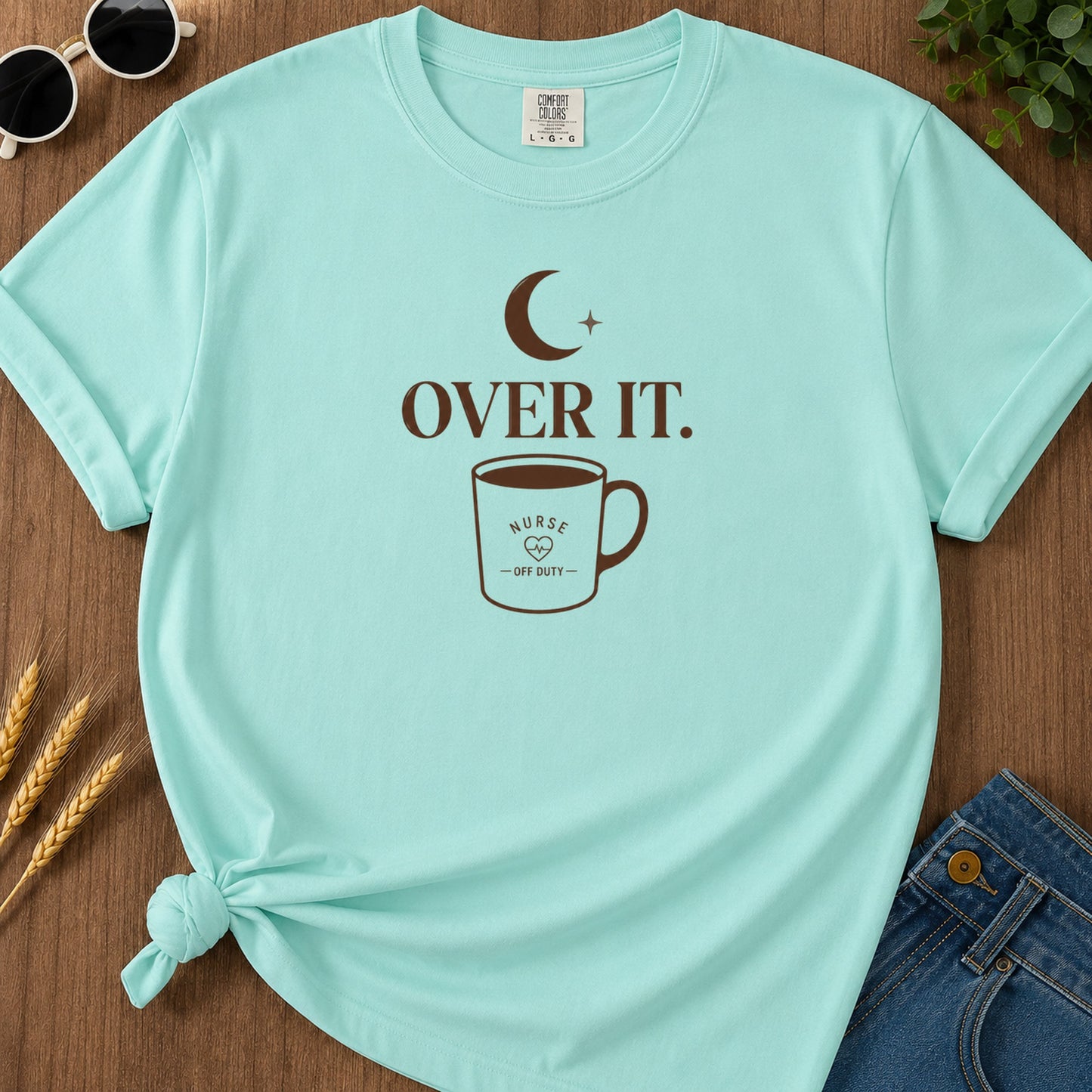 Over It 99 T-Shirt - Chalky Mint Mockup