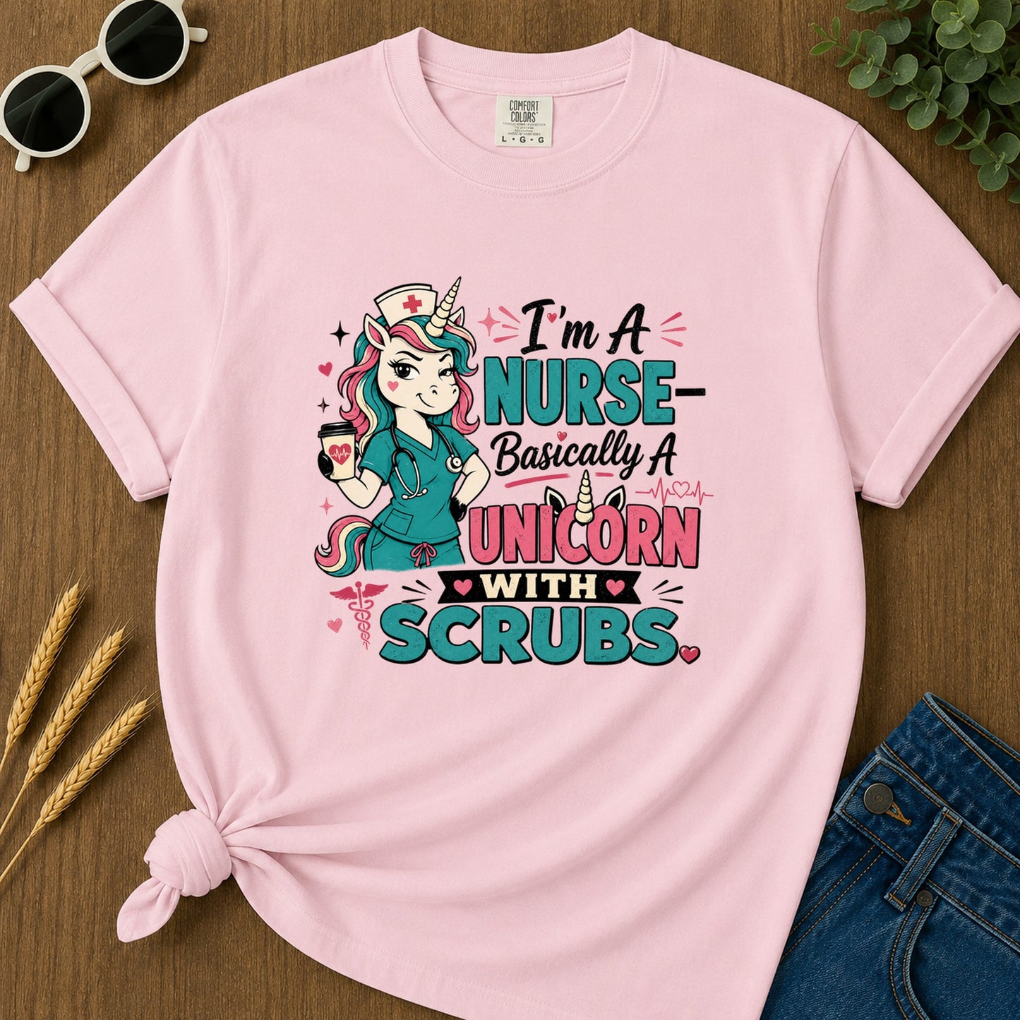 A Nurse Basically T-Shirt - Blossom