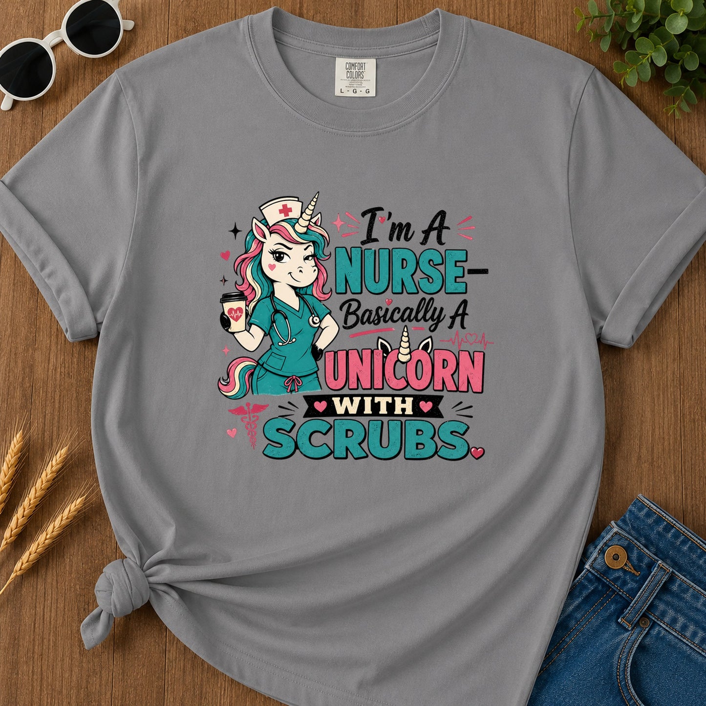 A Nurse Basically T-Shirt - Grey