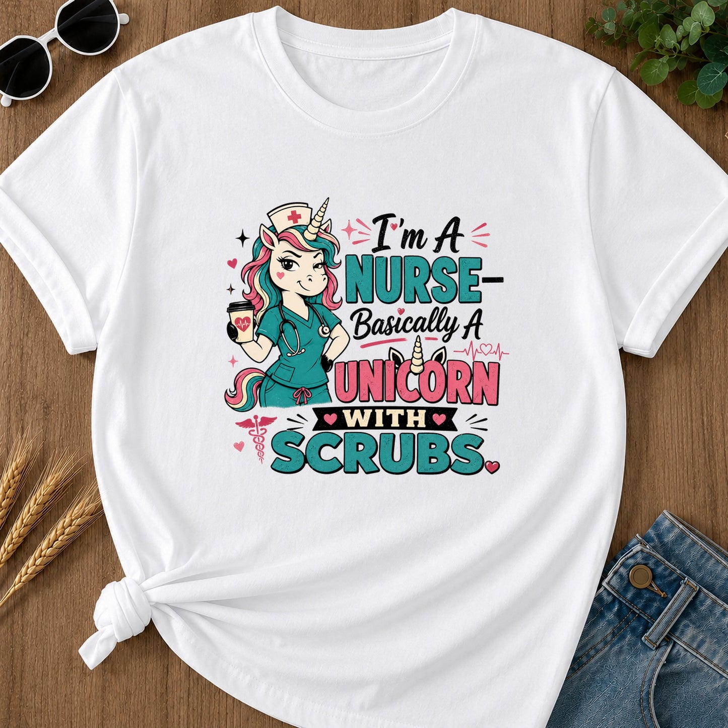 A Nurse Basically T-Shirt - White