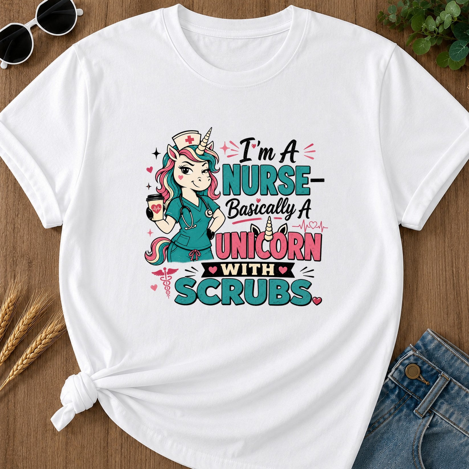 A Nurse Basically T-Shirt - White