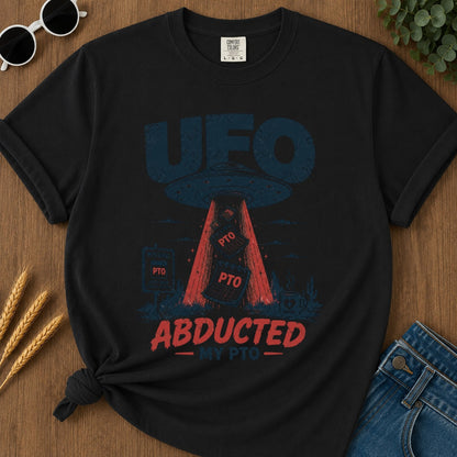 Abducted Pto T-shirt - Black Mockup