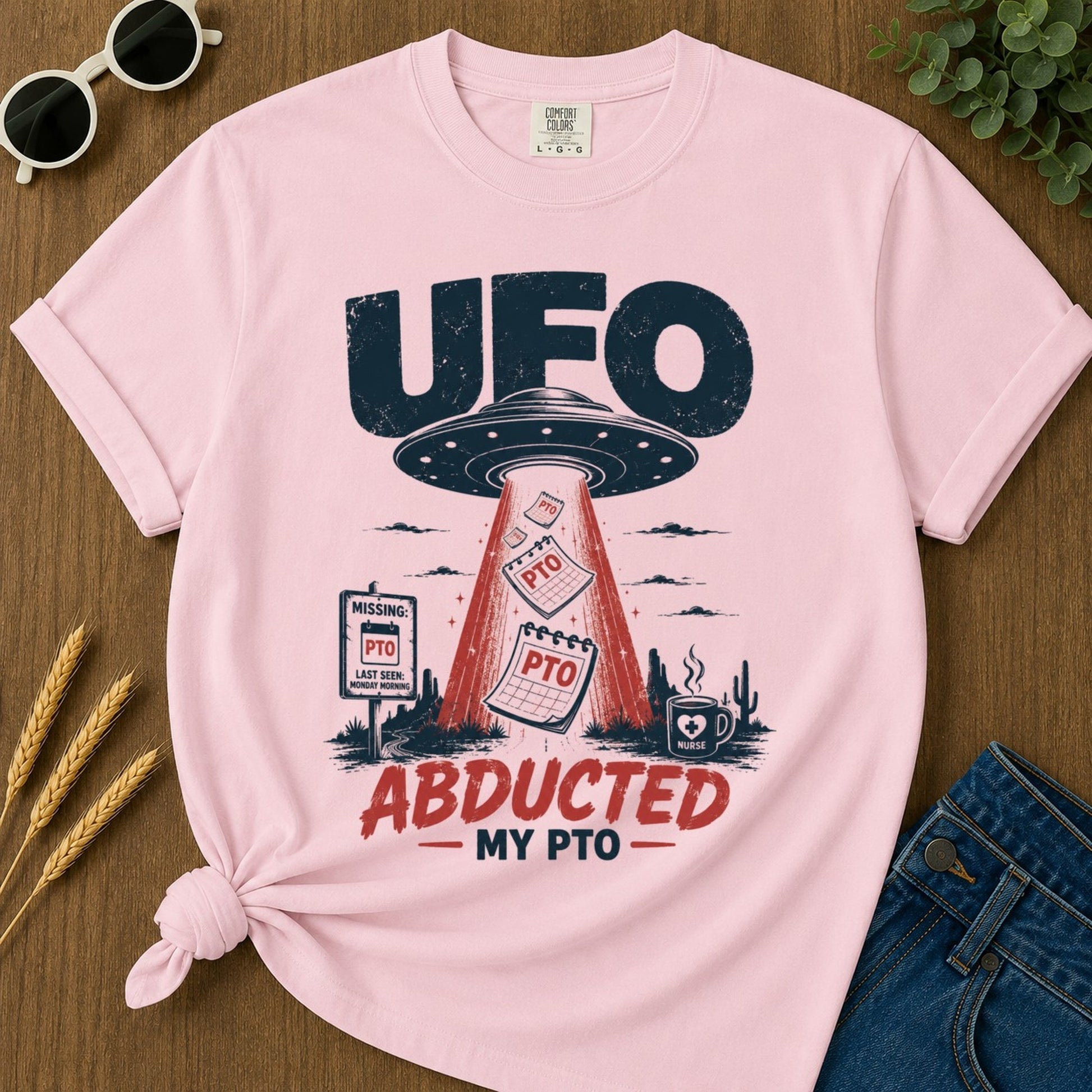 Abducted Pto T-shirt - Blossom Mockup