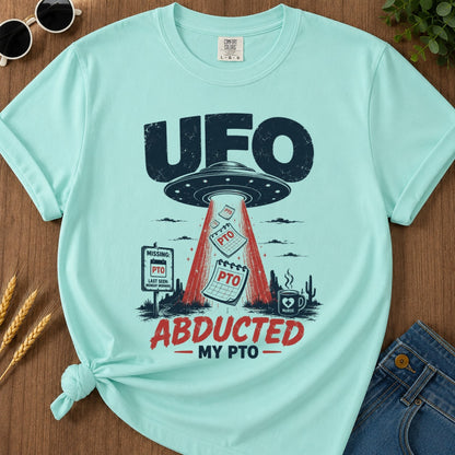 Abducted Pto T-shirt - Chalky Mint Mockup