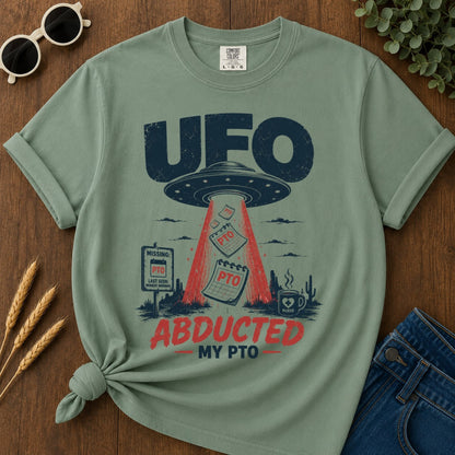 Abducted Pto T-shirt - Light Green Mockup