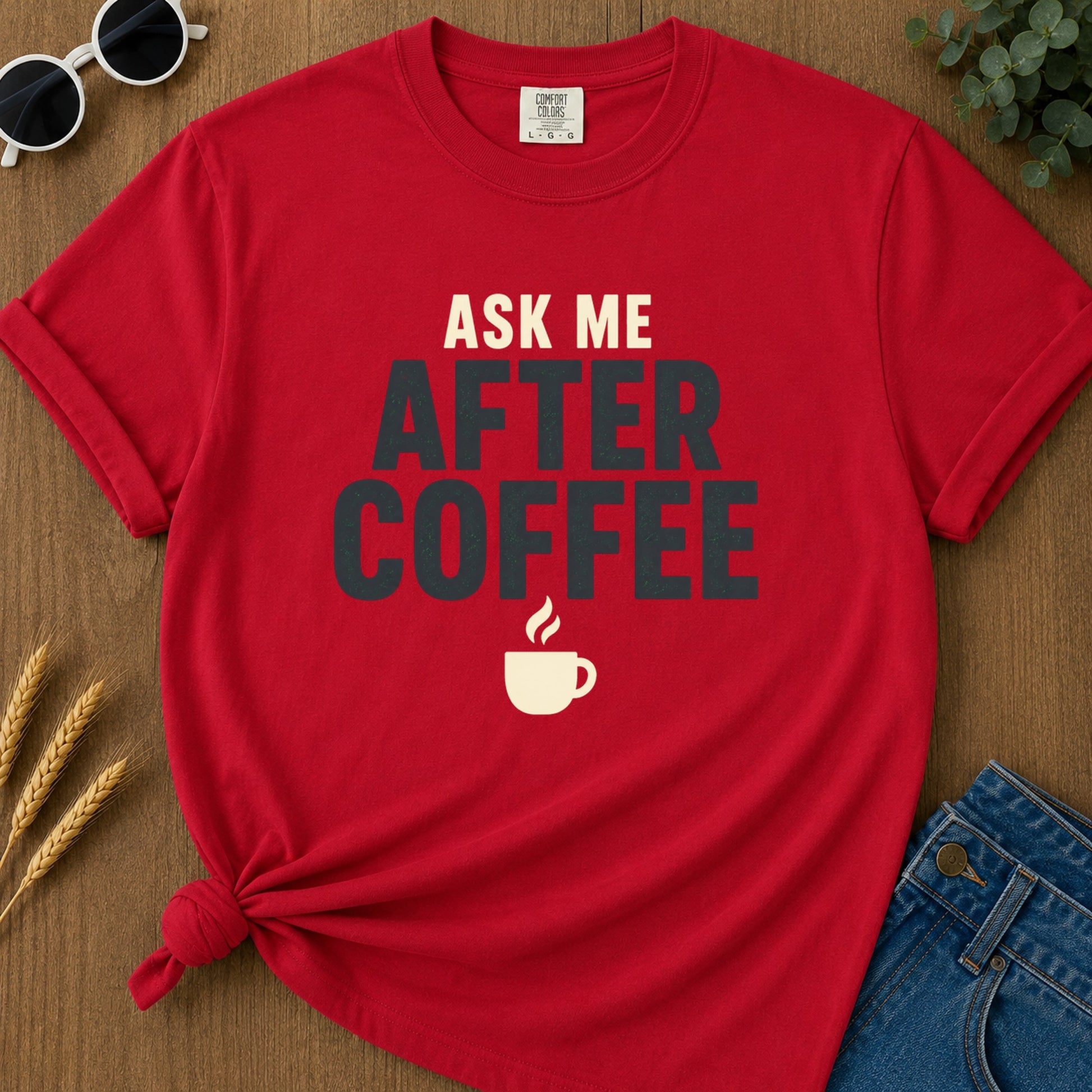 After Coffee T-Shirt - Red