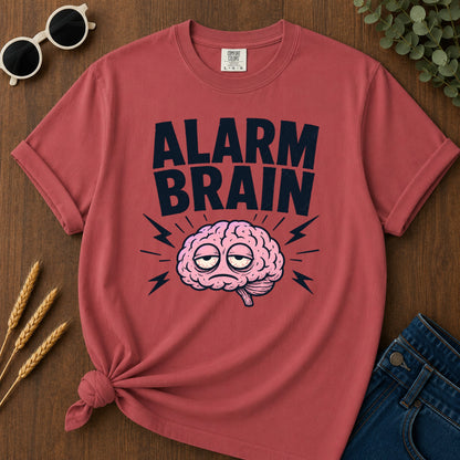 Alarm Brain Gone T-Shirt - Crimson