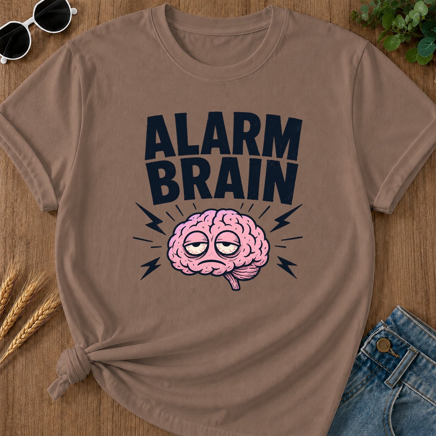 Alarm Brain Gone T-Shirt - Espresso