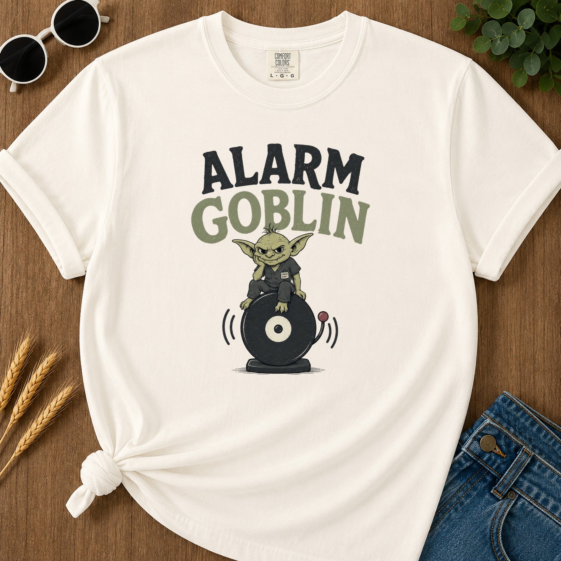 Alarm Goblin T-Shirt - Ivory