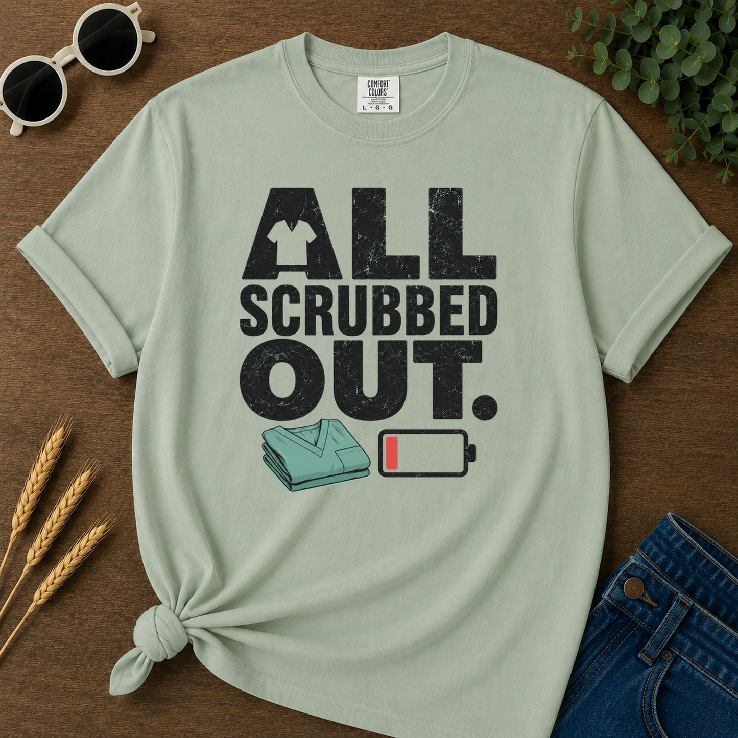 All Scrubbed Out T-Shirt - Bay