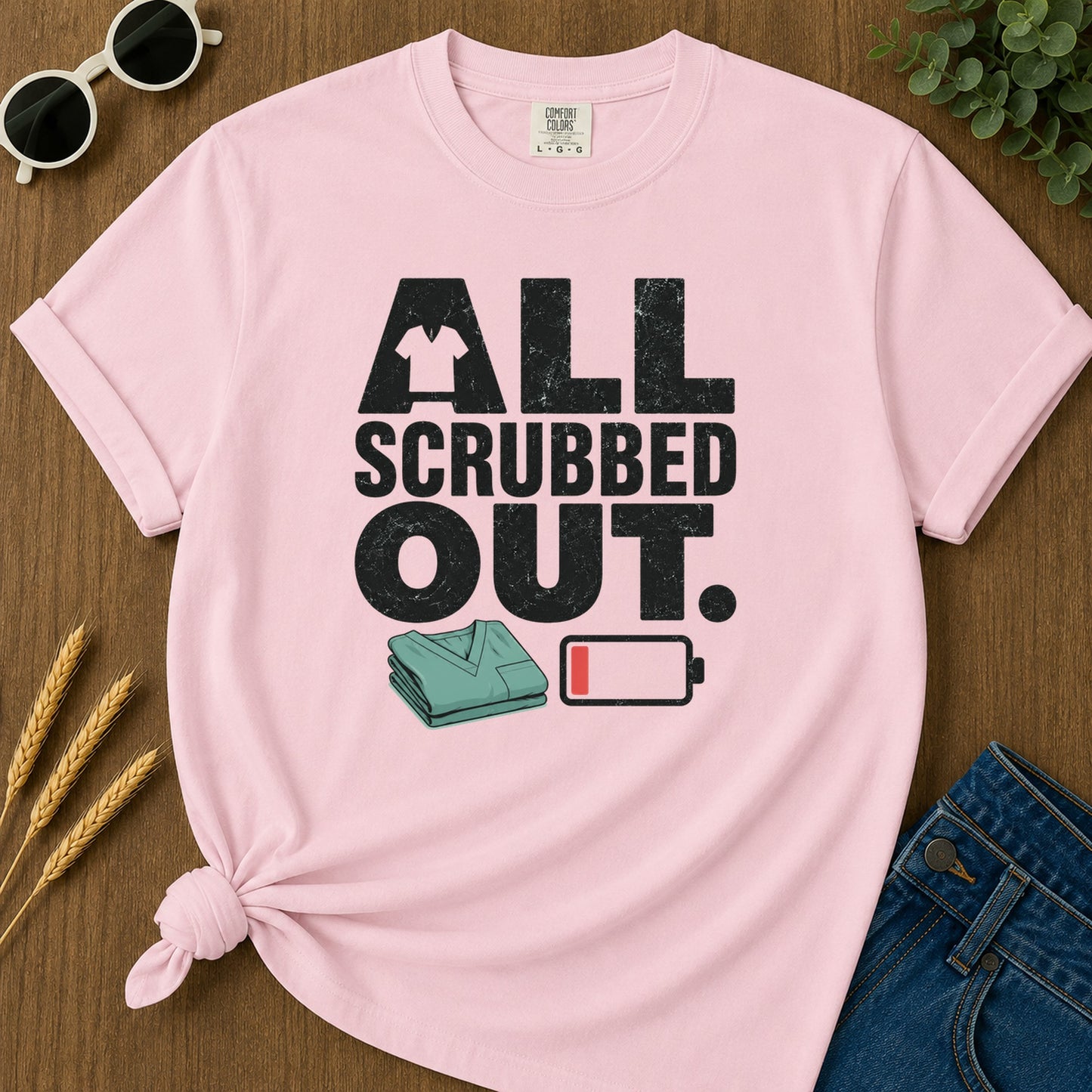 All Scrubbed Out T-Shirt - Blossom