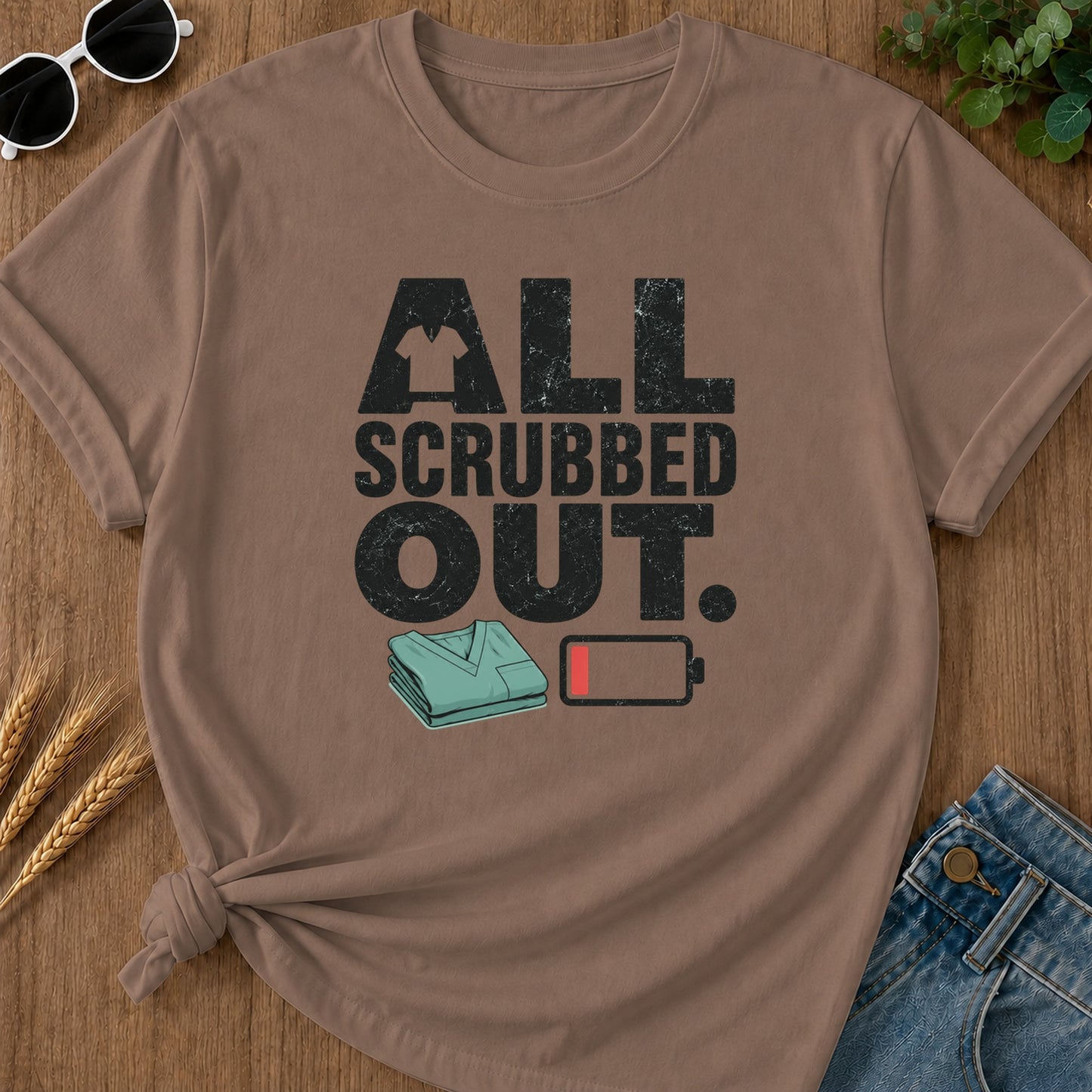 All Scrubbed Out T-Shirt - Espresso
