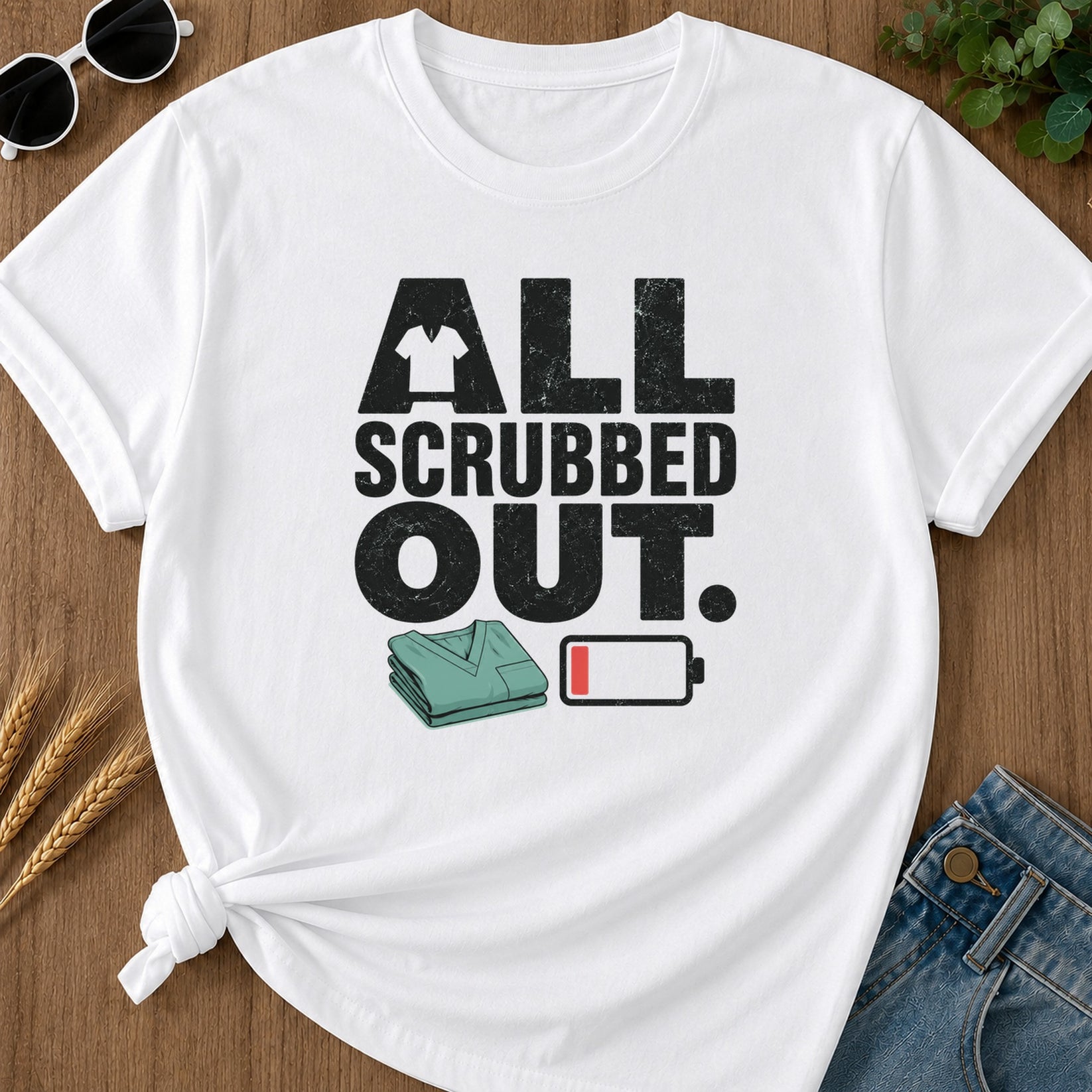 All Scrubbed Out T-Shirt - White