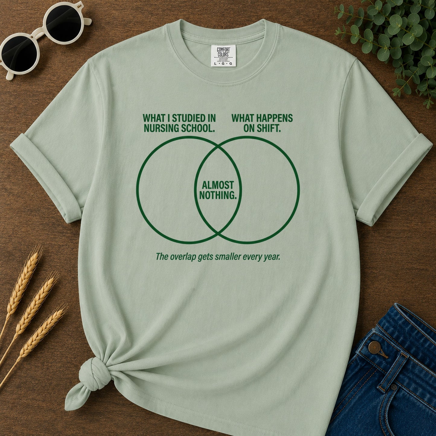 Bay front mockup - Almost Noting T-Shirt