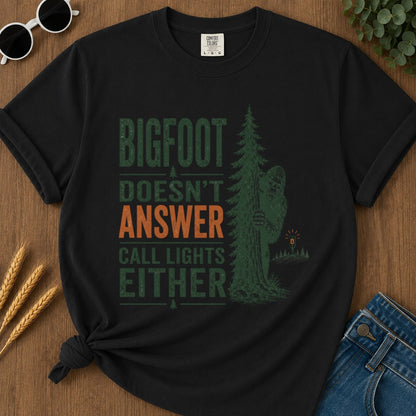 Answer Call Lights T-shirt - Black Mockup