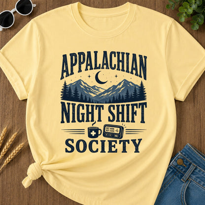 Appalachian Night Shift T-shirt - Butter Mockup