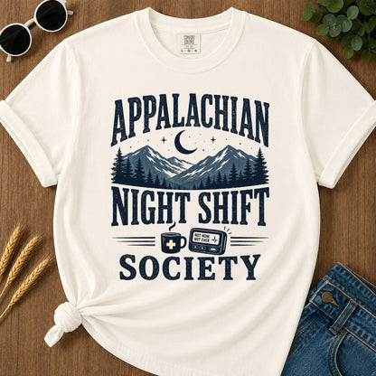 Appalachian Night Shift T-shirt - Ivory Mockup