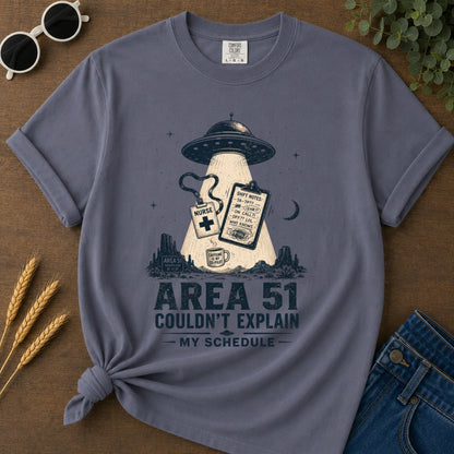 Area Fifty One T-shirt - Navy Mockup
