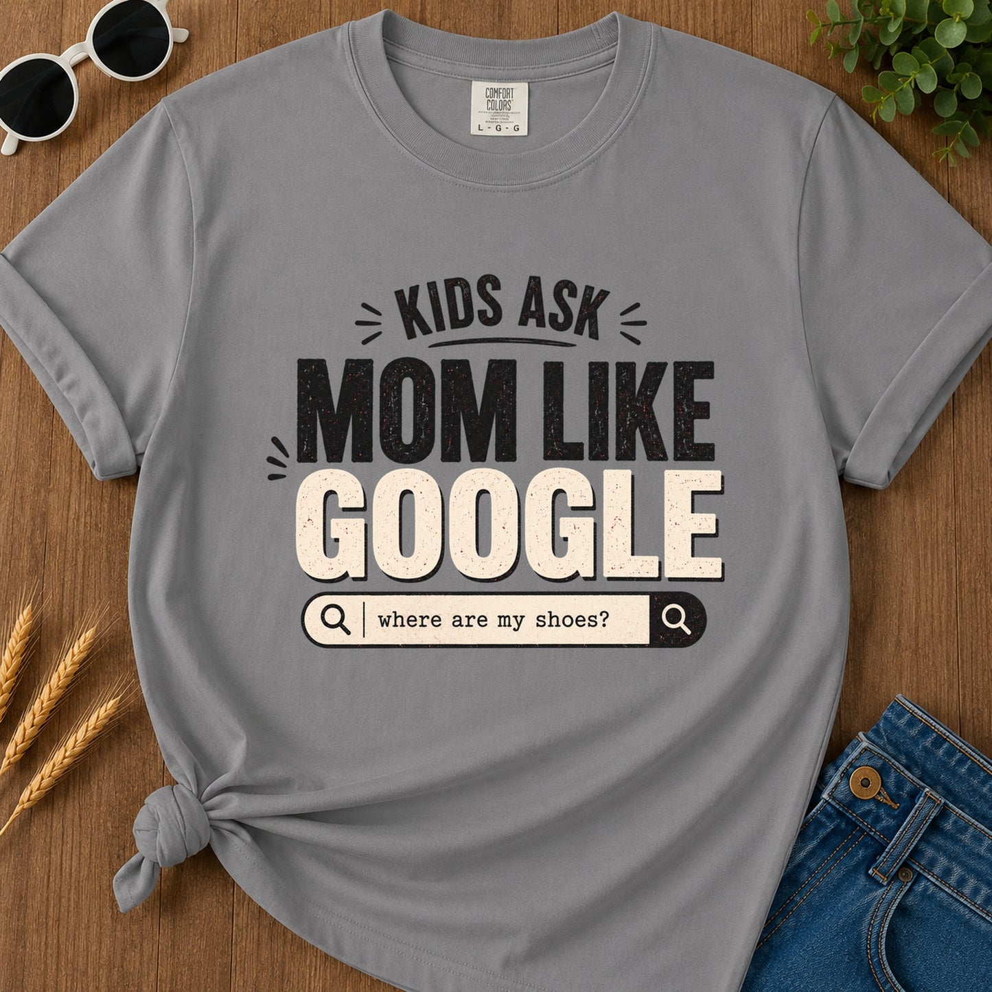 Ask Kids Where Are My Shoes T-Shirt - Grey