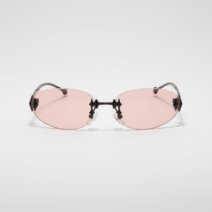 AstralView | UV400 Rimless Oval Sunglasses – Y2K Retro Futuristic Unisex – Sunglasses | RAYZORA