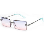 Silver Frame Top Blue Bottom Pink