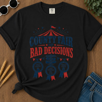 Bad Decisions T-shirt - Black Mockup