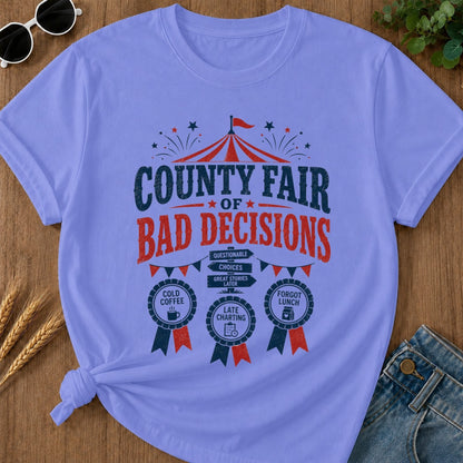 Bad Decisions T-shirt - Flo Blue Mockup