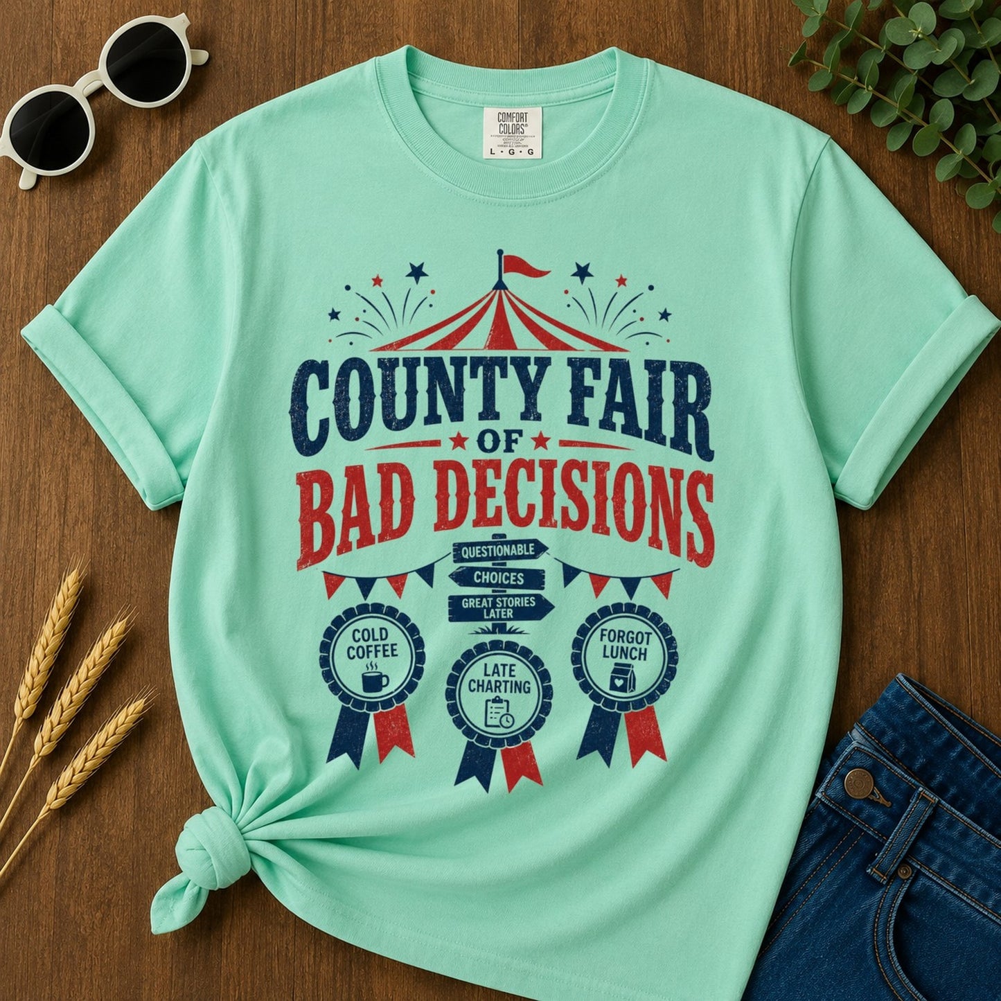 Bad Decisions T-shirt - Island Reef Mockup