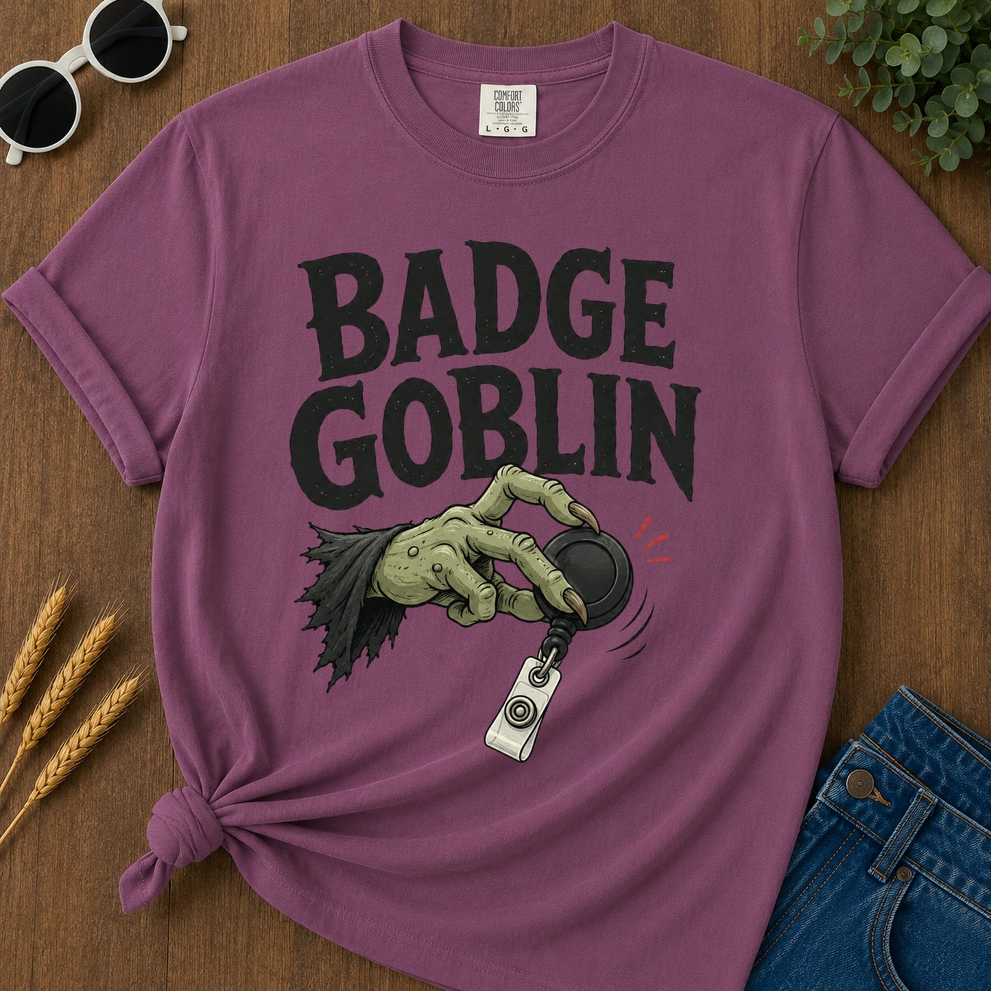 Badge Goblin T-Shirt - Berry