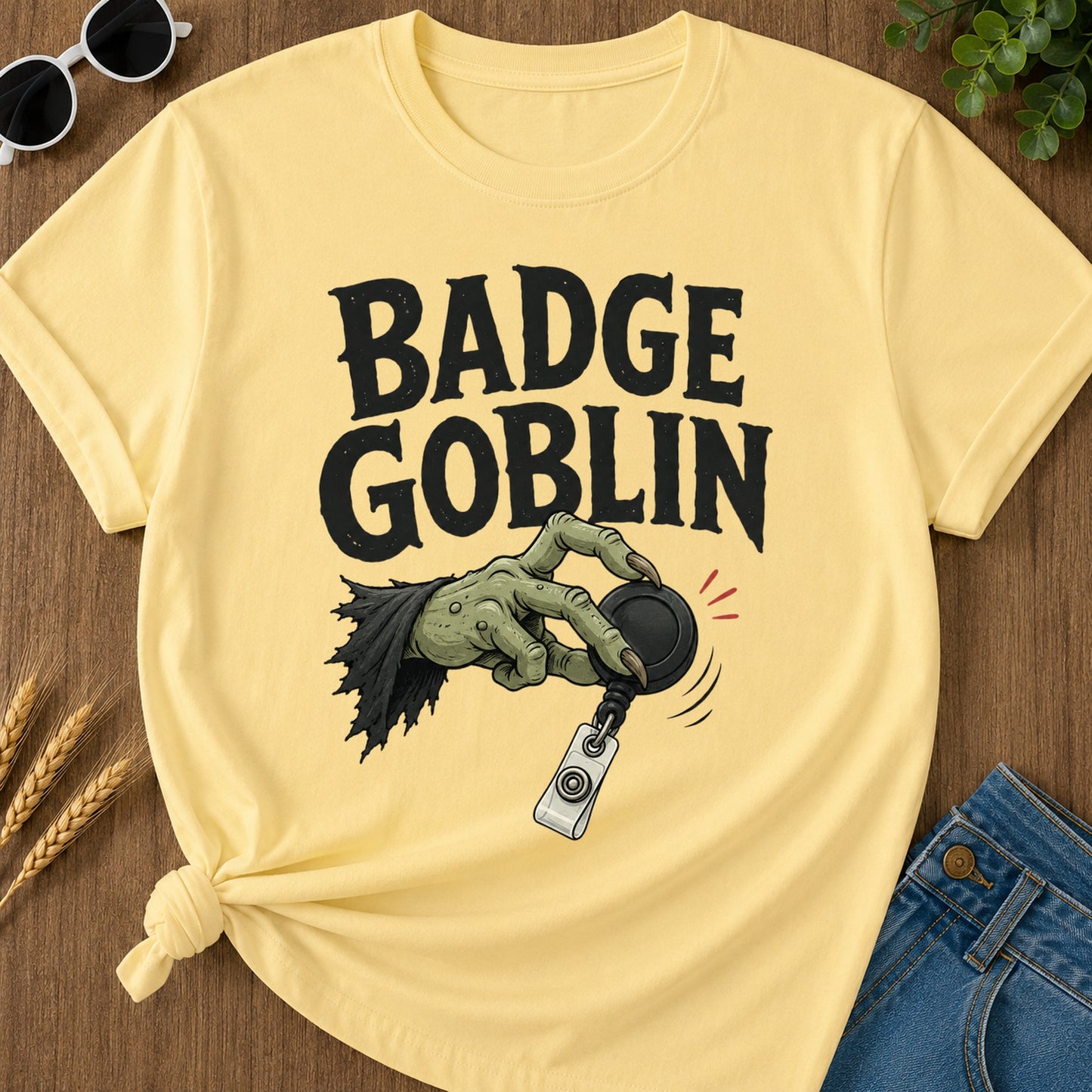 Badge Goblin T-Shirt - Butter