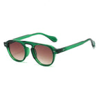Clear Green Frame Gradient Brown Lens