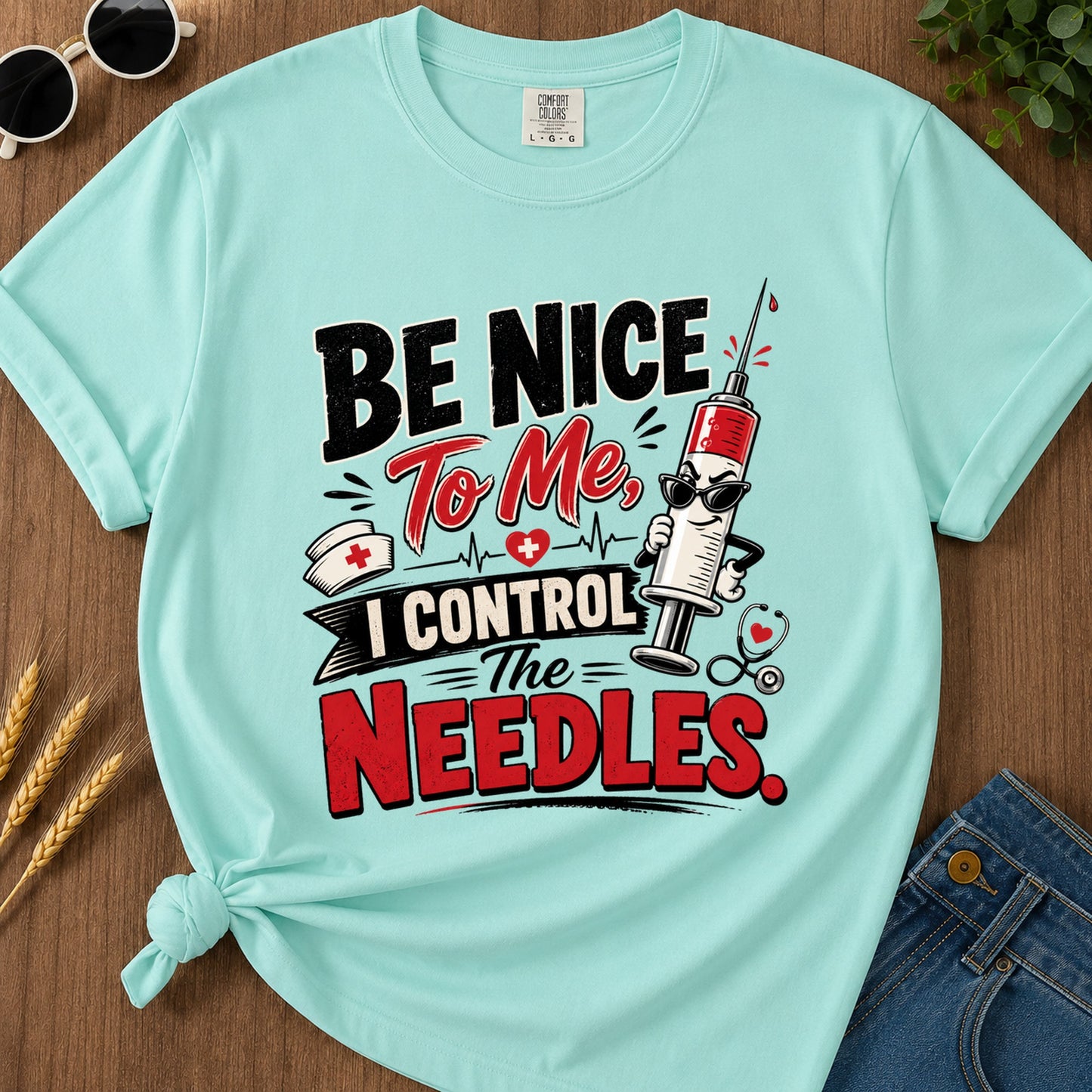 Be Nice To Me T-Shirt - Chalky Mint