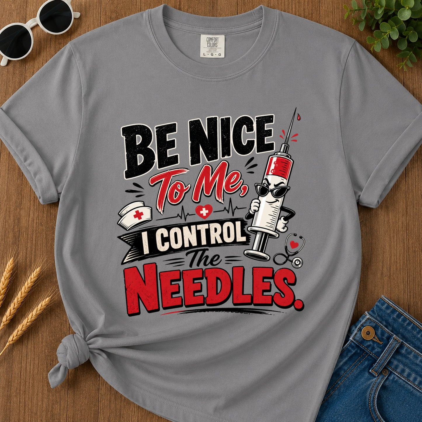 Be Nice To Me T-Shirt - Grey