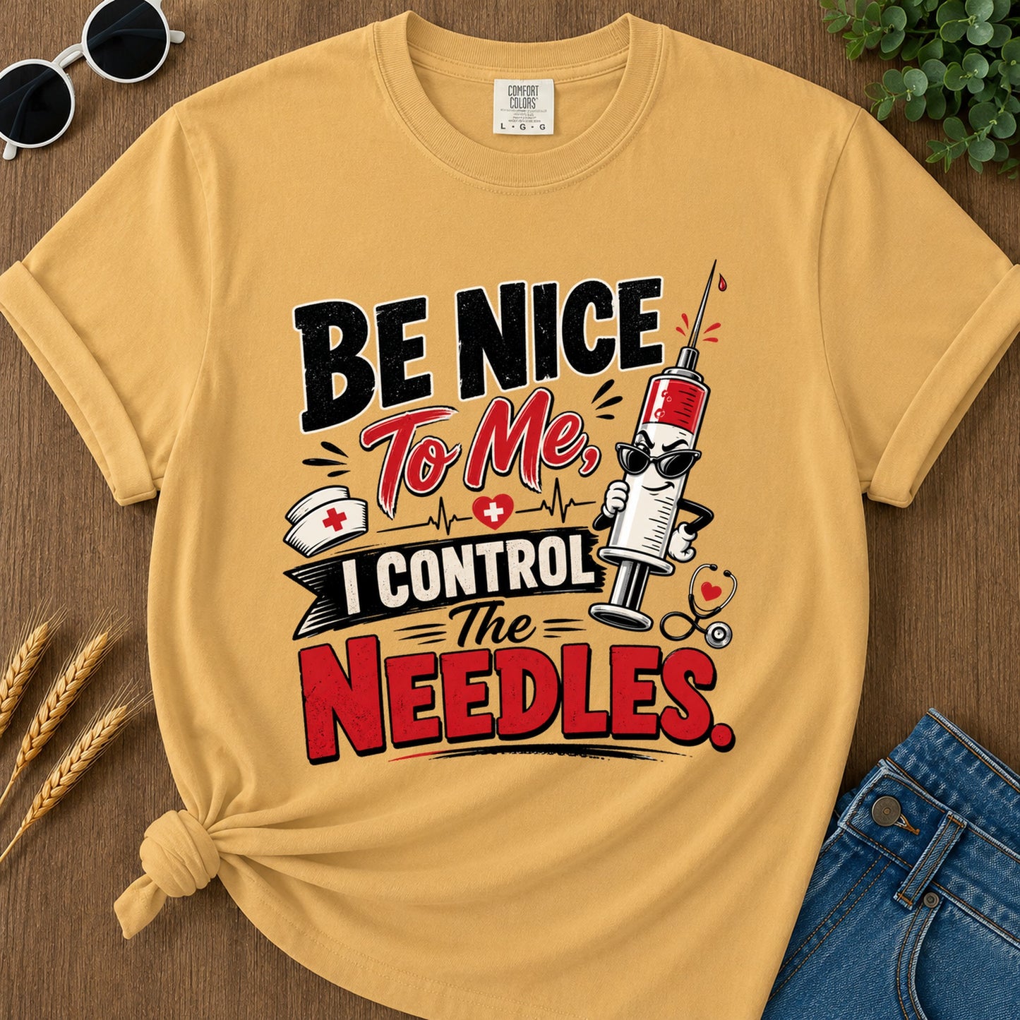 Be Nice To Me T-Shirt - Mustard