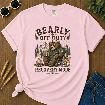 Bearly Off Duty T-shirt - Blossom Mockup