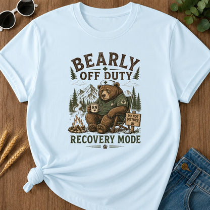 Bearly Off Duty T-shirt - Chambray Mockup