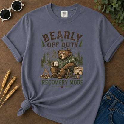 Bearly Off Duty T-shirt - Navy Mockup
