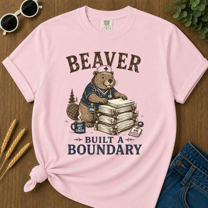 Beaver Boundary T-shirt - Blossom Mockup